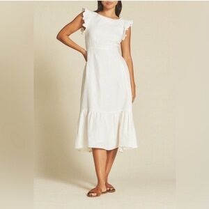 Trovata Rosa Ivory Linen Dress